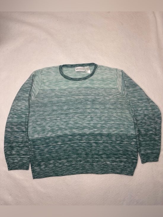 Alfred Dunner Sweaters - Alfred Dunner Teal Ombre Crewneck Sweater